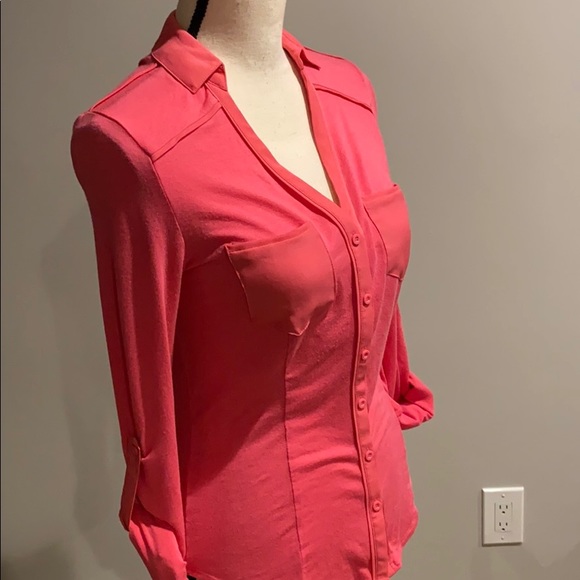 Pink Bebe Button-up Blouse - Picture 2 of 5